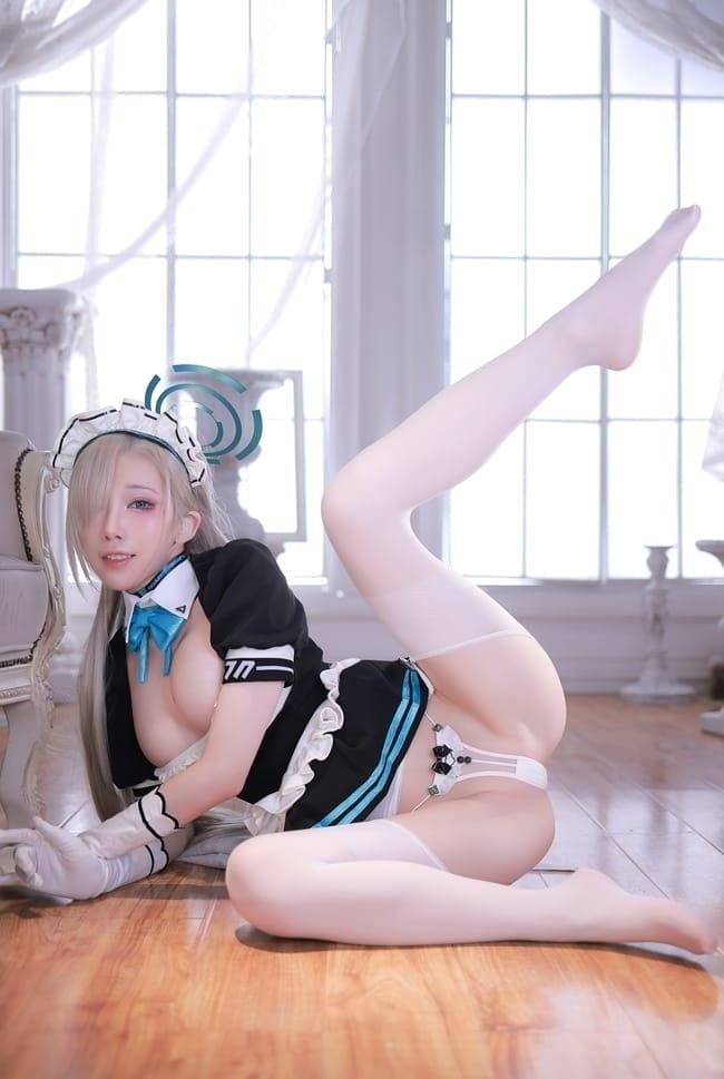 水淼aqua NO.166 碧蓝档案 – 一之濑明日奈女仆[155P-186M]