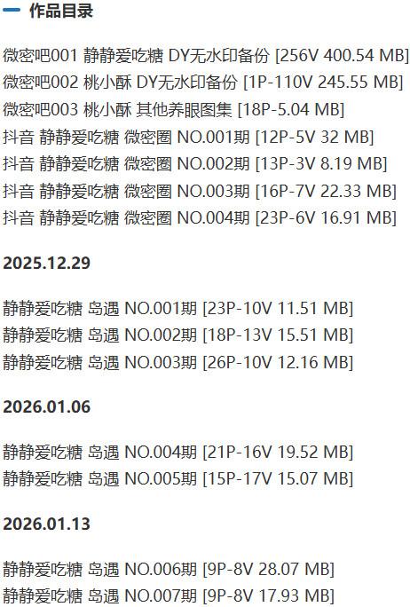静静爱吃糖 – 微密圈写真&视频合集【持续更新中】-2