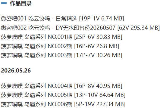 菠萝噗噗(菠萝云饺) – 岛遇/微密圈等写真&视频合集【持续更新中】-2
