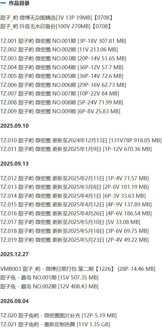 甜子兔(甜子哟) – 微密圈/趣岛等写真&视频合集【持续更新中】-1 甜子兔(甜子哟) – 微密圈/趣岛等写真&视频合集【持续更新中】-1