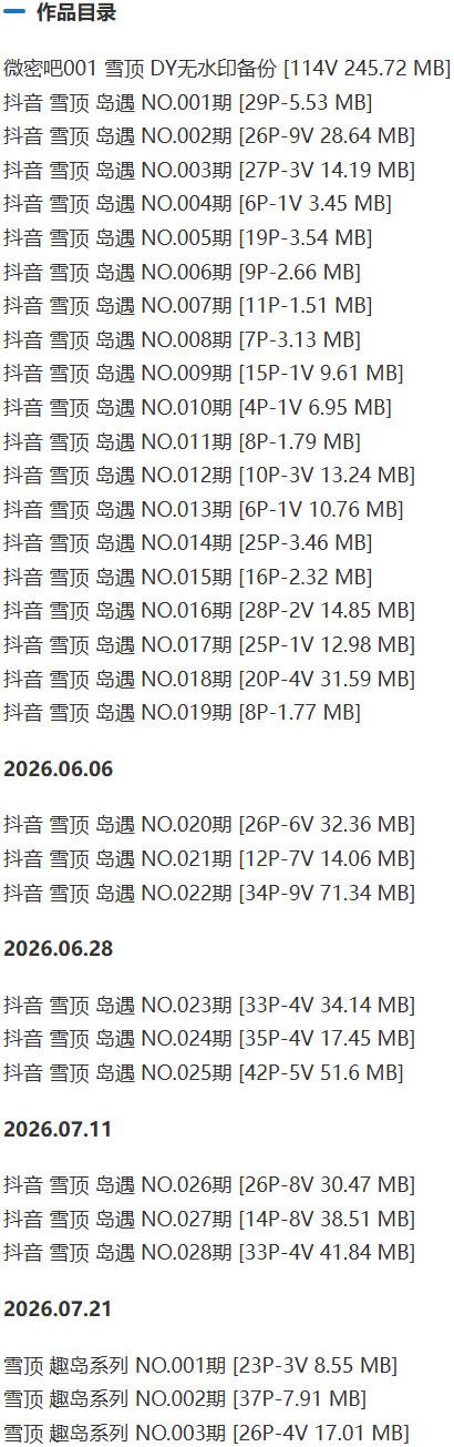 雪顶 – 岛遇/微密圈等写真&视频合集【持续更新中】-1 雪顶 – 岛遇/微密圈等写真&视频合集【持续更新中】-1