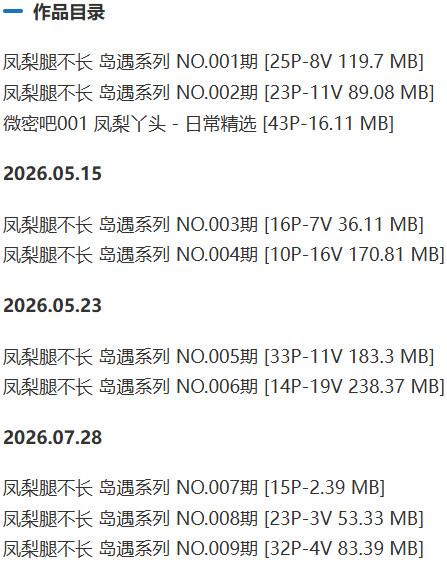 凤梨腿不长 – 岛遇/微密圈等写真&视频合集【持续更新中】-1
