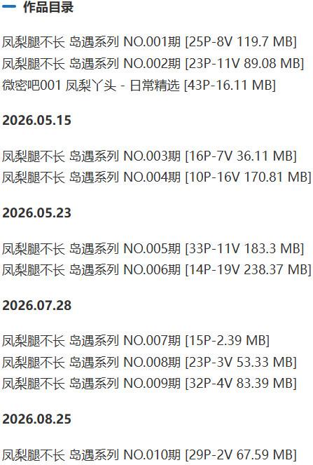 凤梨腿不长 – 岛遇/微密圈等写真&视频合集【持续更新中】-1 凤梨腿不长 – 岛遇/微密圈等写真&视频合集【持续更新中】-1