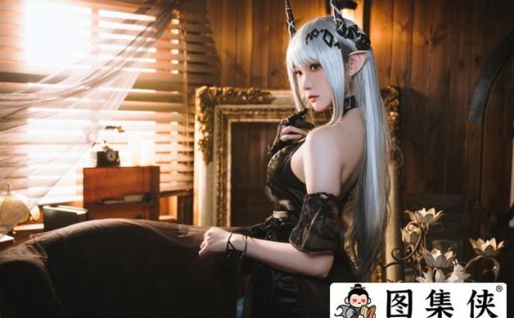 银发女神!瓜希酱泥岩音律联觉零号特工COS可爱的精灵耳朵独具匠心